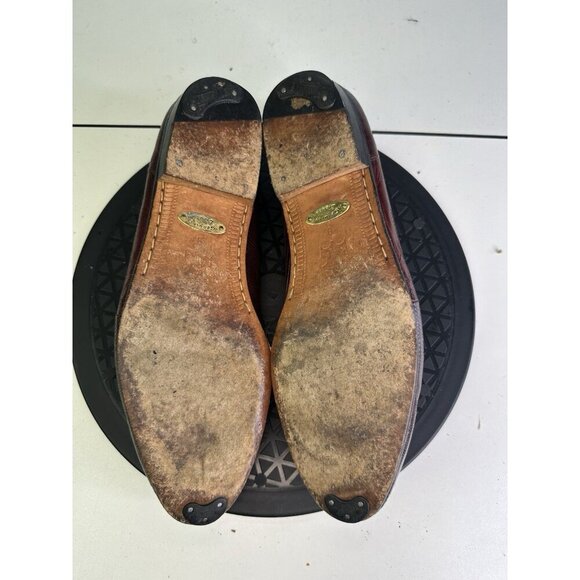 Fratelli Rossetti Men's Burgundy Lizard Skin Tassel Loafer Size 9 Slip On - Picture 7 of 9